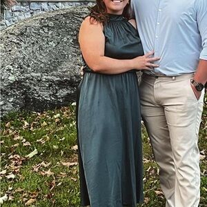 Elegant Green Midi Dress